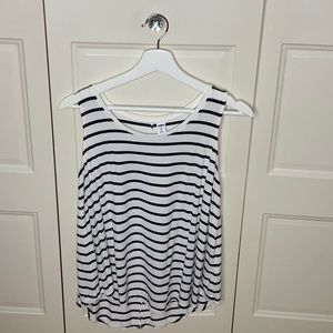 White striped Flowey tank top